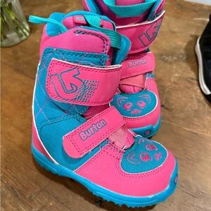 Burton Kids' Vibrant Pink and Teal Boots